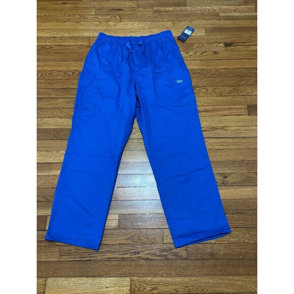 Cherokee Mens Scrub Pants Size Large Blue Drawstring Workwear NWT Uniform - Picture 1 of 6